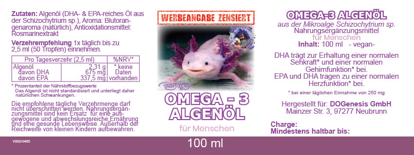 RF: Omega 3 Algenöl 100ml – Bild 2