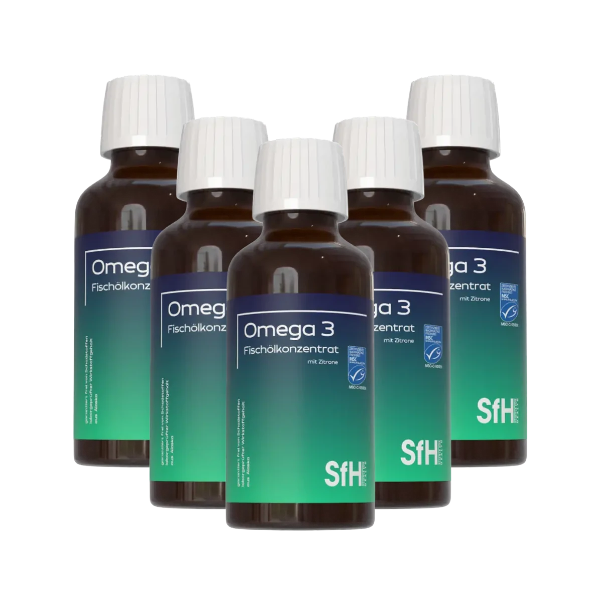 5x Omega 3 Fischöl als Bundle